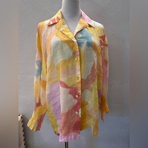 Tresse Paris Valise De Printemps Button Blouse S